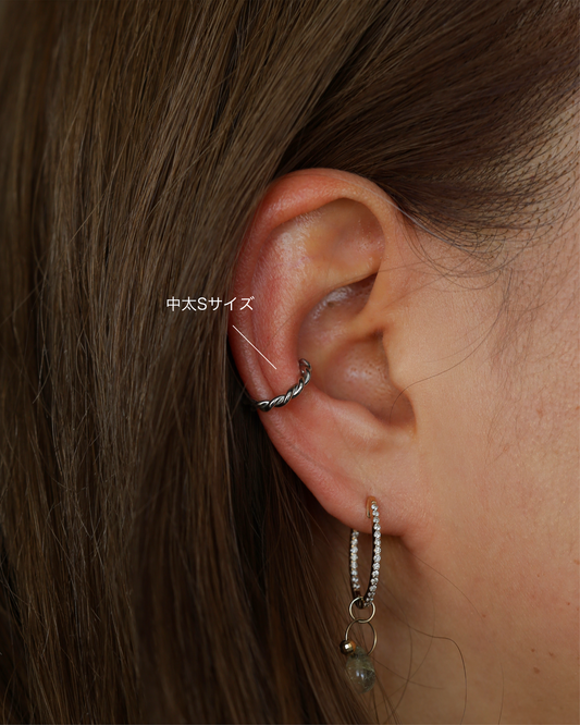 【Pt900】しめ縄イヤーカフ