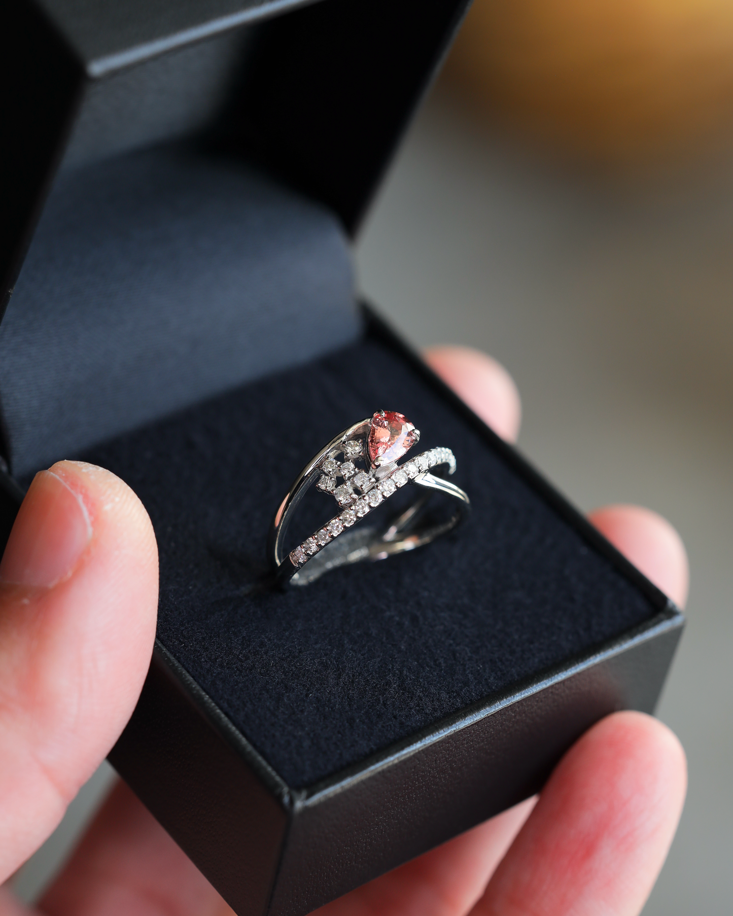 【スペシャル】パパラチアサファイアPtリング