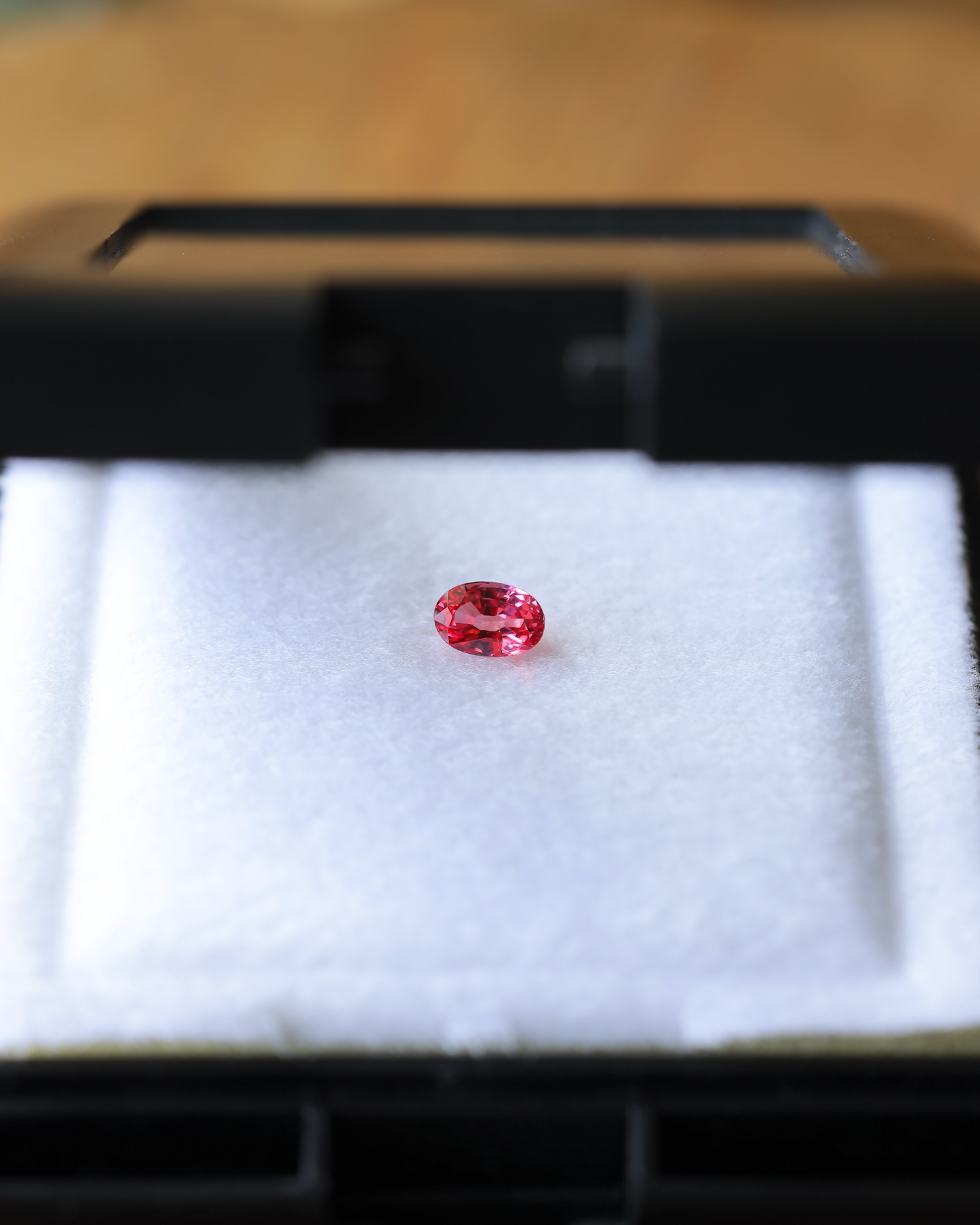 パパラチアサファイア　ルース　0.77ct　鑑別書付き