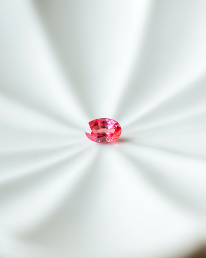 パパラチアサファイア　ルース　0.77ct　鑑別書付き