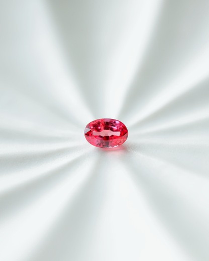 パパラチアサファイア　ルース　0.77ct　鑑別書付き