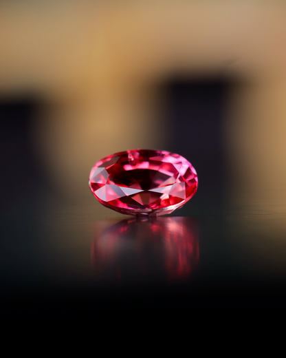 パパラチアサファイア　ルース　0.77ct　鑑別書付き