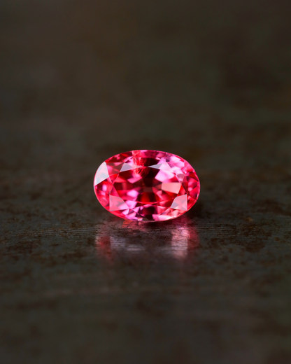 パパラチアサファイア　ルース　0.77ct　鑑別書付き