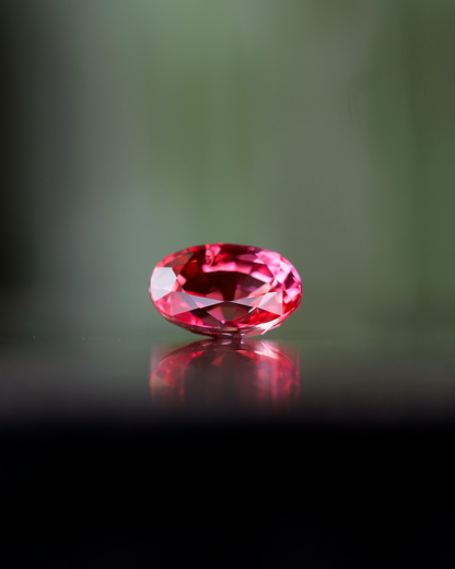 パパラチアサファイア　ルース　0.77ct　鑑別書付き