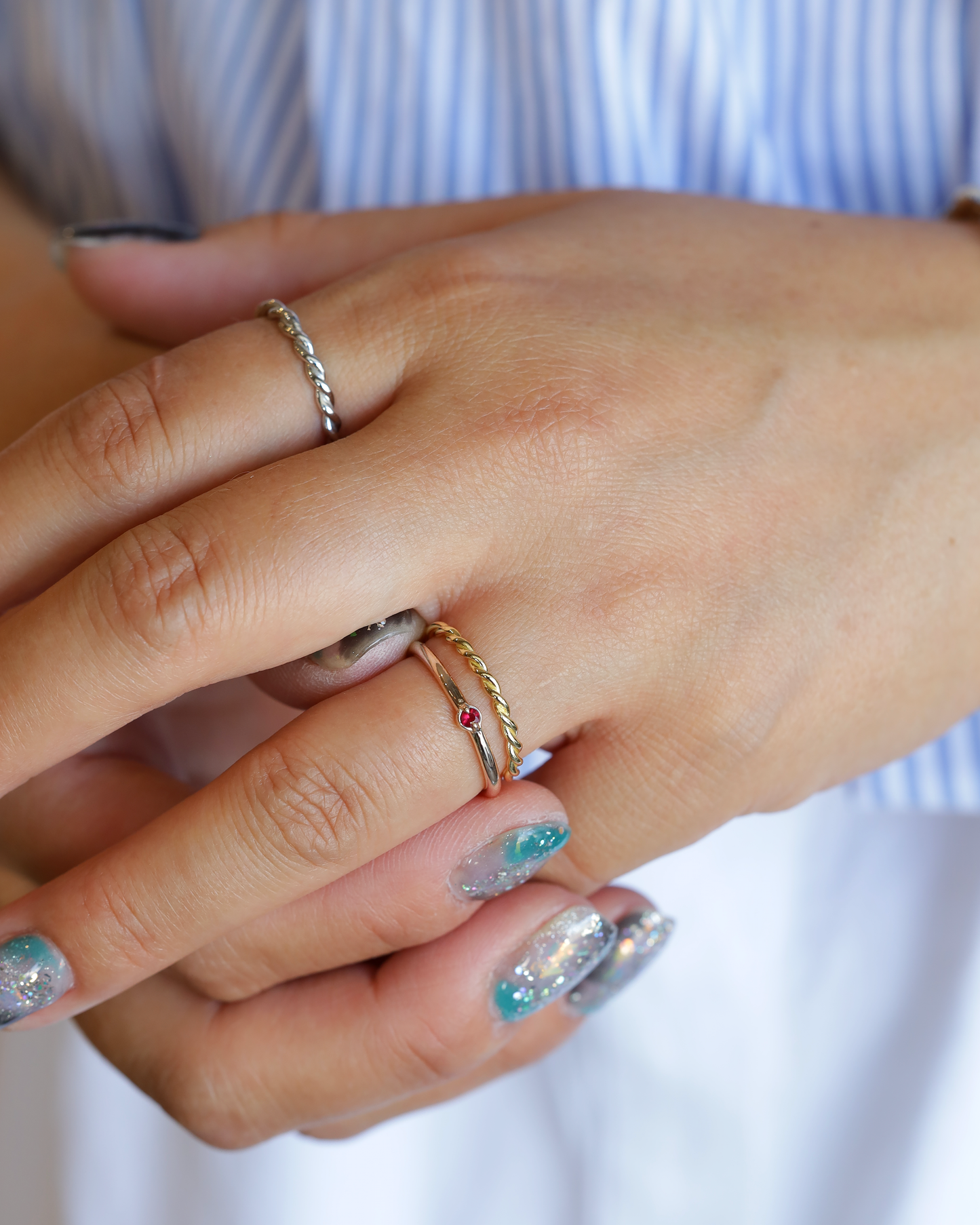 【店主手作り】K18しめ縄リング