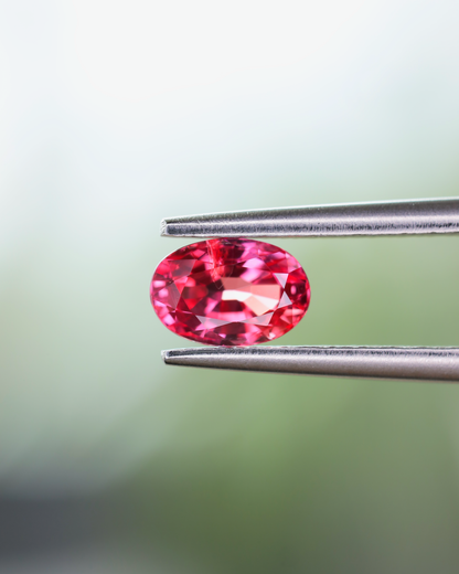 パパラチアサファイア　ルース　0.77ct　鑑別書付き