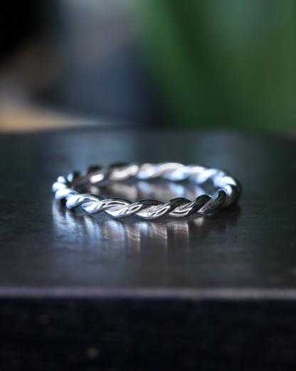 【店主手作り】Pt900しめ縄リング