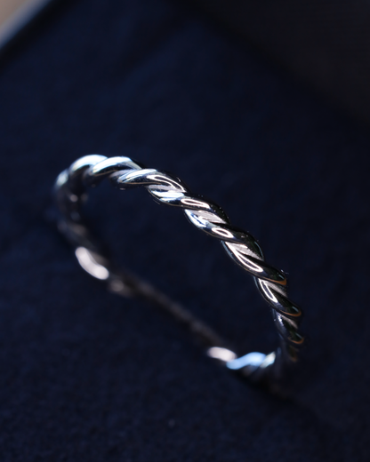 【店主手作り】Pt900しめ縄リング