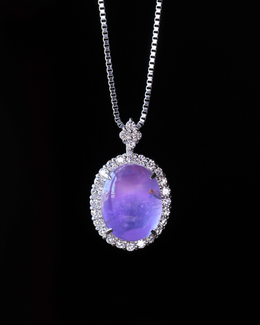 【スペシャル】パープルスターサファイアPtペンダント