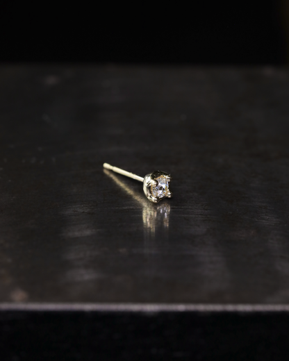 【K18YG】ローズカットダイヤモンドピアス