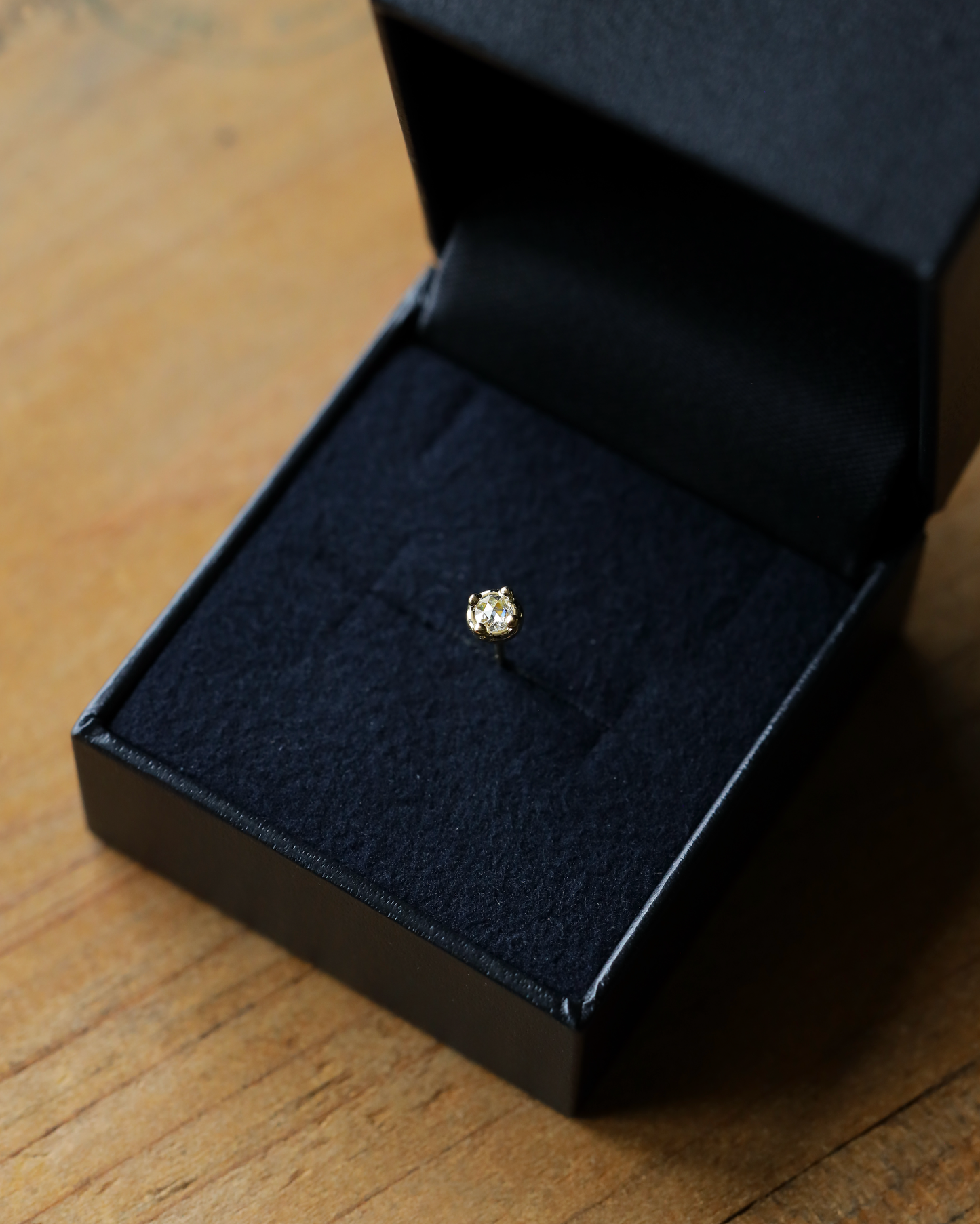 【K18YG】ローズカットダイヤモンドピアス