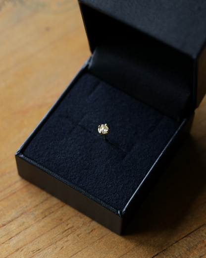 【K18YG】ローズカットダイヤモンドピアス