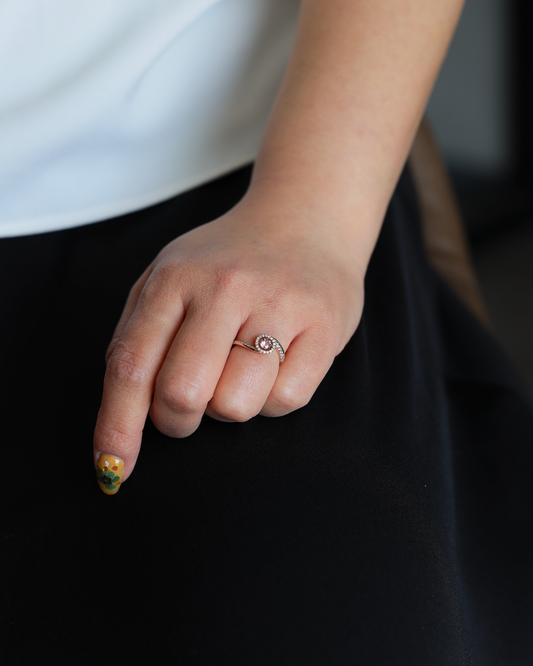 【スペシャル】パパラチアサファイアK18PGリング